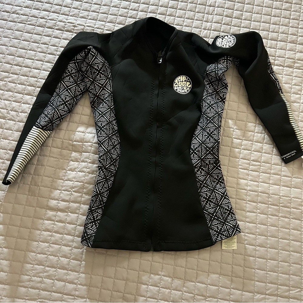 Black and White Geometric Patterned Jacket